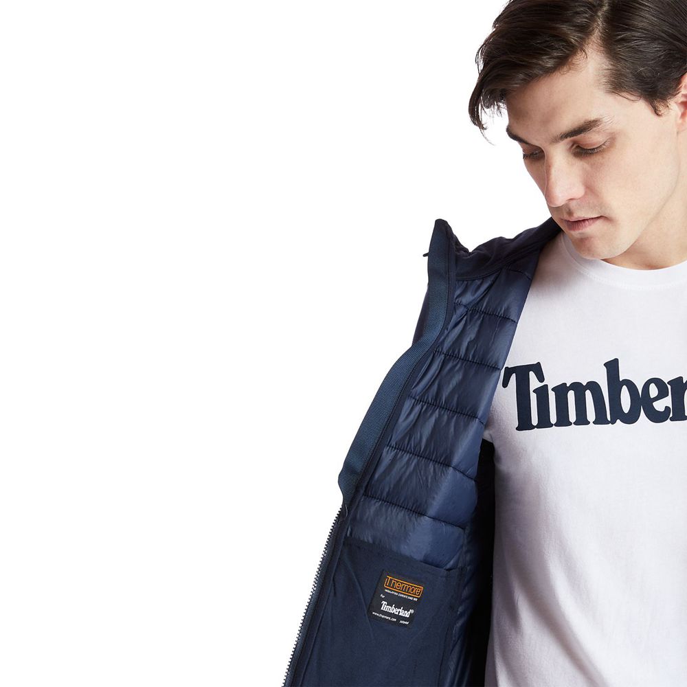 Chaquetas Timberland Hombre Mt. Cabot Hybrid Azul Marino - Chile WXO-618297